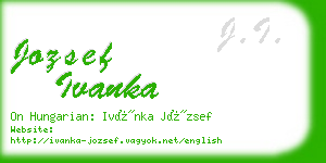 jozsef ivanka business card